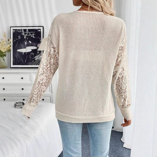 Lace Stitching Sweater for Women