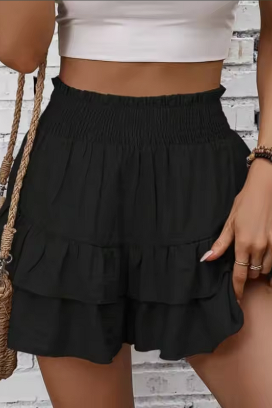 High-Waisted Ruffle Skirt for Women